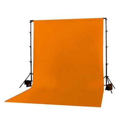 فون بک گراند نارنجی مخمل Orange Velvet Backdrop 2x3m