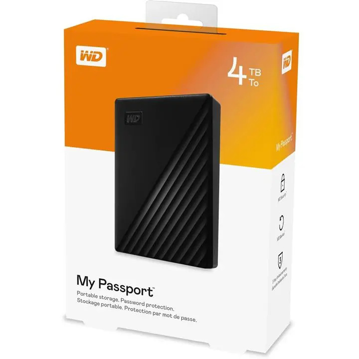 حافظه اچ دی دی اکسترنال وسترن دیجیتال مدل My Passport ظرفیت 4 ترابایت